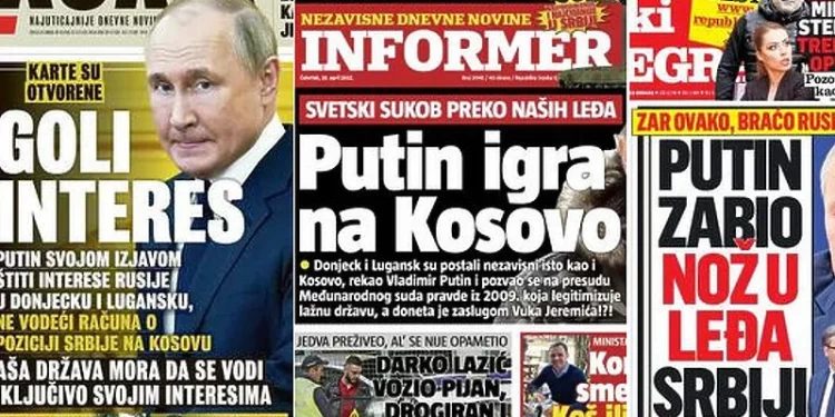 Mediji bliski vlasti napadaju Putina zbog izjave o Kosovu