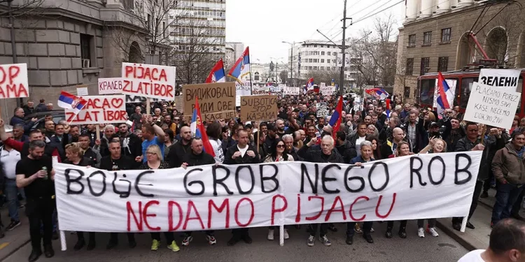 Pijačni prodavci protestovali u Beogradu zbog uvođenja fiskalnih kasa