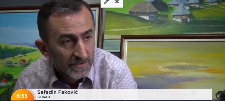 TUTINAC Sefedin Faković od samoukog slikara, radom postao vrsni umjetnik, poznat u regionu