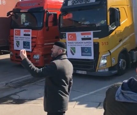 U organizaciji Islamske zajednicae Srbije obezbjeđeno četiri kamiona pomoći građanima Turske