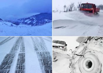 U Srbiji je na snazi narandžasti meteo-alarm, koji označava OPASNO VRIJEME! Mećava stvara nanose do dva metra. Putevi su u visinskim predelima povremeno neprohodni , iznova se čiste, jer sneg i vetar ne prestaju.