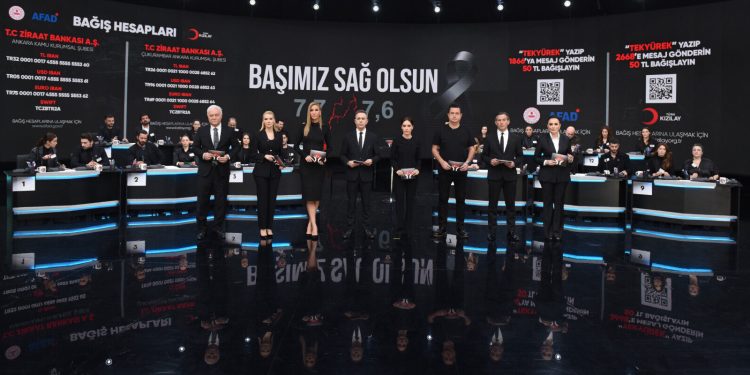 Turska: Za noć sakupljeno preko pet milijardi eura. Donatorska TV emisija koja je emitovana na 213 televizija i 562 radija u isto vrijeme sakupila rekordan iznos