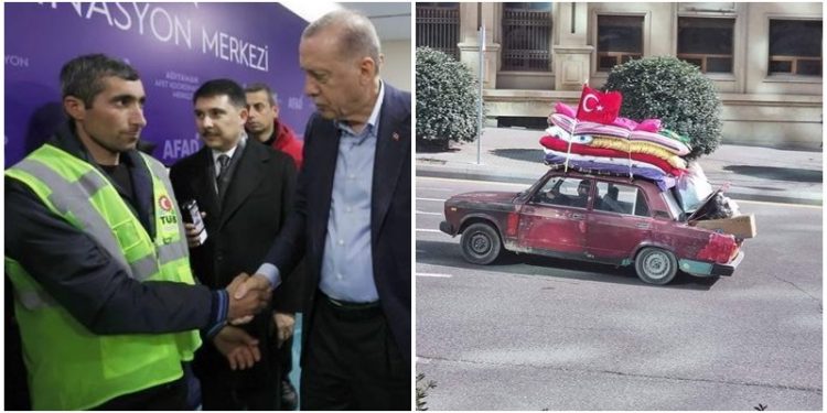 Azerbejdžanac  koji je inspirisao milione,prevozeći pomoć sa ladom, upoznao predsjednika Erdogana